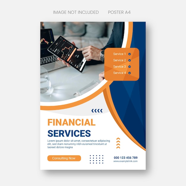 Conception de vecteur d'affiche de service de conseil financier 2