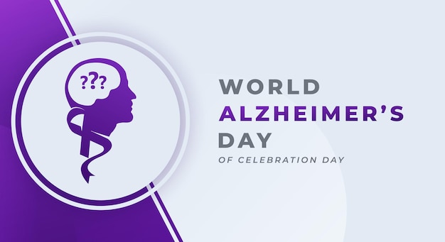 Vecteur conception de vecteur de célébration de la journée mondiale de la maladie d'alzheimer pour la publicité de bannière d'affiche de fond
