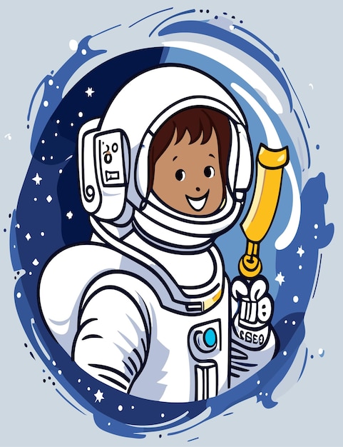 Conception De Vecteur De Clipart Astronaute De Dessin Animé