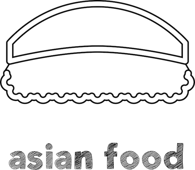 Conception de vecteur de cuisine asiatique