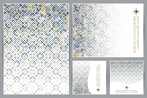 Vecteur conception de vecteur de fond de motif géométrique islamique de salutation pour le papier peint, la couverture, la bannière et la carte