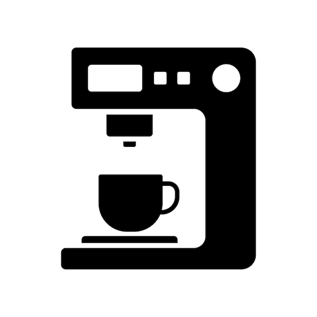 Conception de vecteur d'icône de cafetière