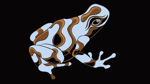 Vecteur conception de vecteur d'illustrateur de grenouille de style classique pour les éléments, couleurs modifiables