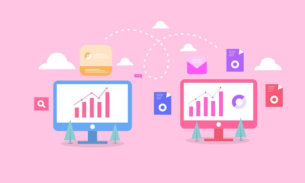 Conception De Vecteur D'illustration D'entreprise Pour Les Ressources Commerciales De Succès