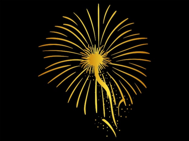 conception de vecteur d'illustration de feux d'artifice