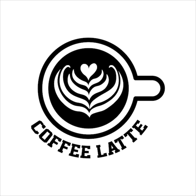 Conception de vecteur d'illustration de logo de latte de café