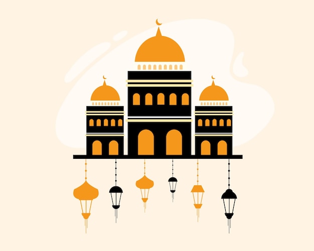 Conception De Vecteur D'illustration De Mosquée Ramadan Kareem Pour L'événement Du Nouvel An Islamique