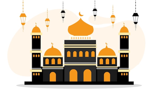 Conception De Vecteur D'illustration De Mosquée Ramadan Kareem Pour L'événement Du Nouvel An Islamique