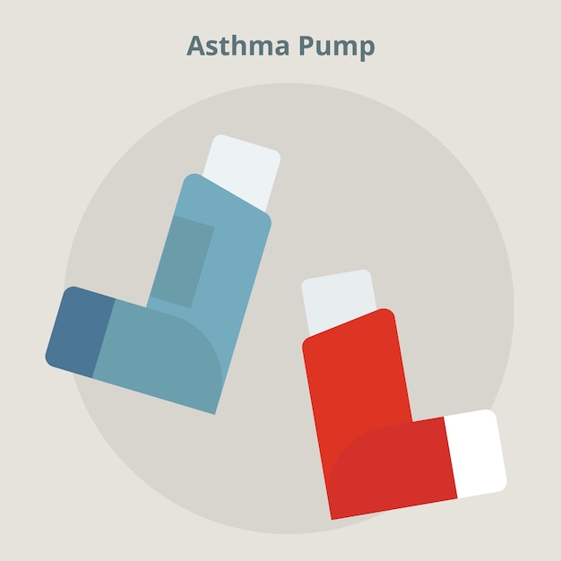 Conception De Vecteur D'inhalateur De Pompe D'asthme