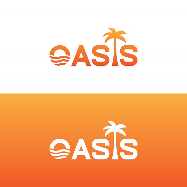 Conception De Vecteur De Logo Oasis