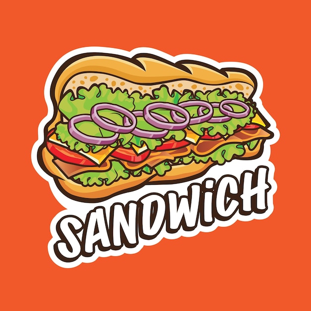 Conception De Vecteur De Logo Sous-sandwich