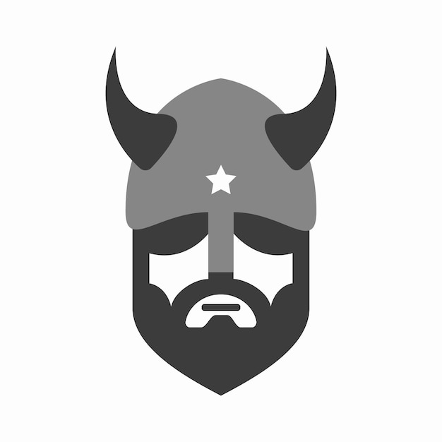 Conception De Vecteur De Logo De Tête De Viking Tête De Symbole Ou D'icône De Guerrier