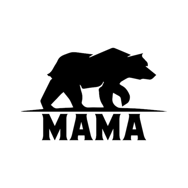 Conception De Vecteur De Maman Ours