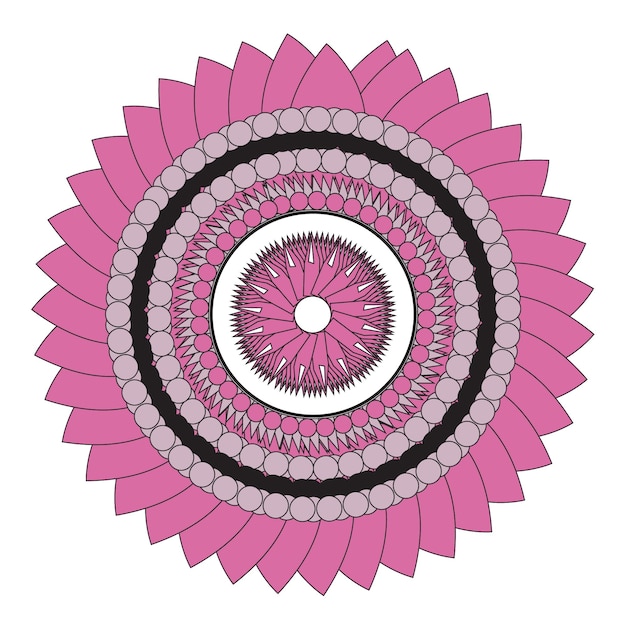 conception de vecteur de mandala de fleurs