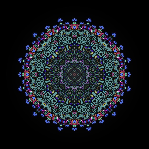 Conception De Vecteur De Mandala De Luxe Coloré