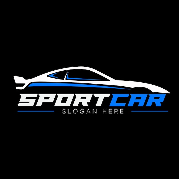 Conception De Vecteur De Modèle De Logo De Silhouette De Voiture De Sport