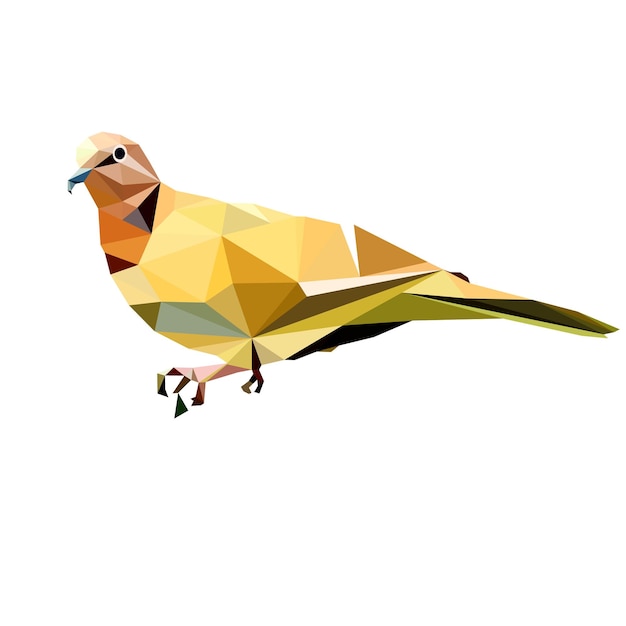 Conception De Vecteur D'oiseau Low Poly