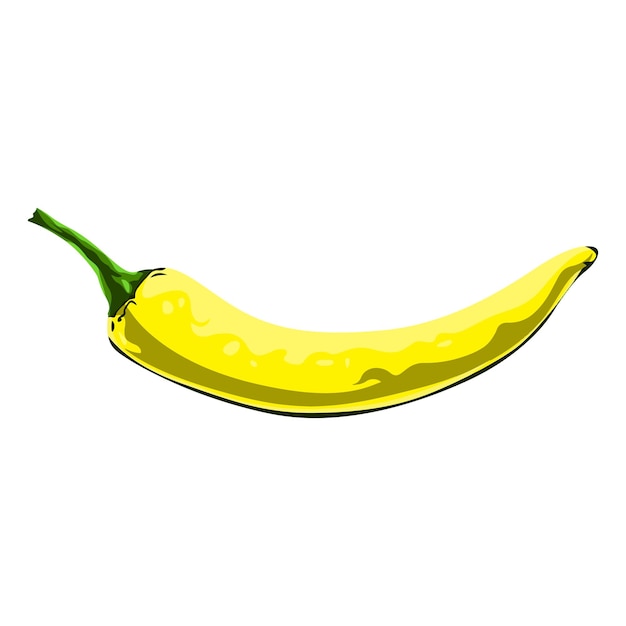 conception de vecteur de piment jaune