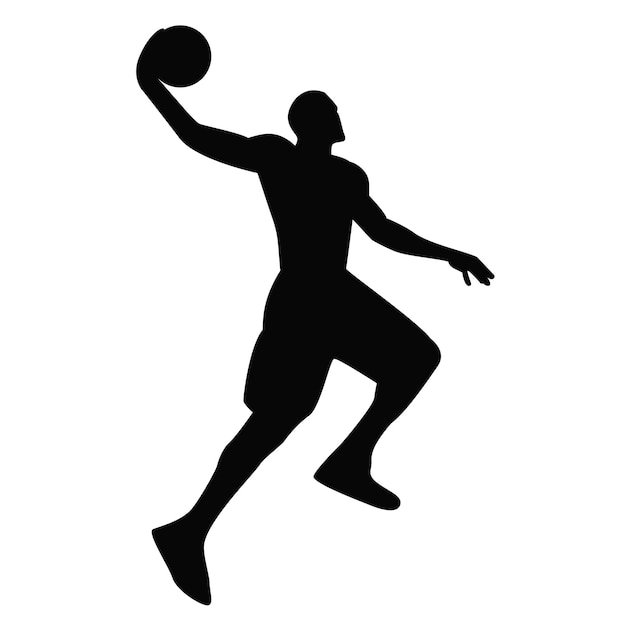 Conception de vecteur de silhouette de basket-ball