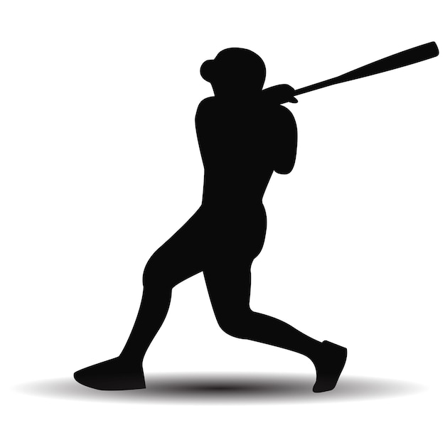 Conception de vecteur de silhouette de sport de baseball