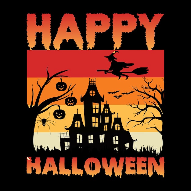 Conception Et Vecteur De T-shirt Halloween