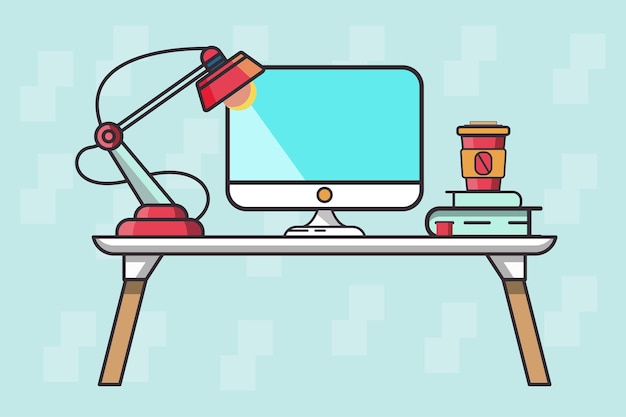 Conception De Vecteur De Table D'ordinateur