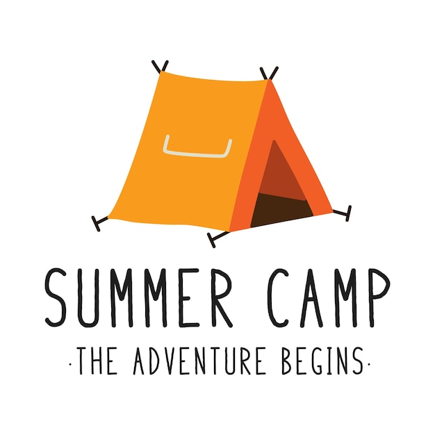 Conception De Vecteur De Tente De Camping Orange