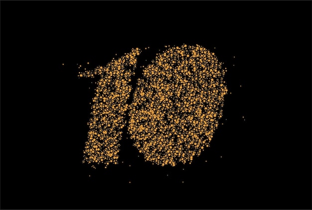 Conception de vecteur de texte de 10 points de particules.