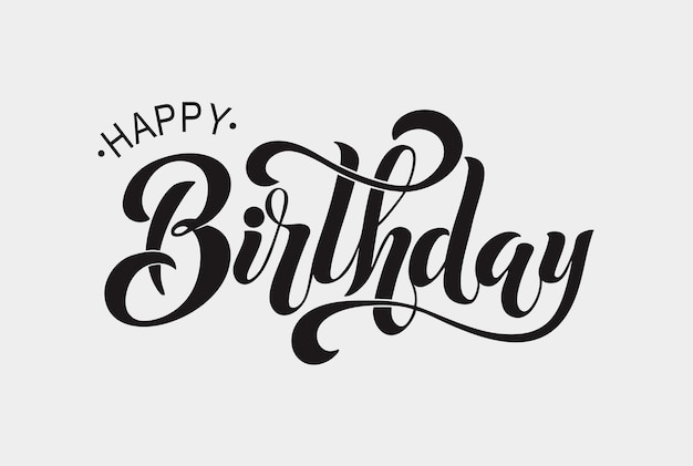 Conception de vecteur typographique joyeux anniversaire pour carte de voeux carte d'anniversaire lettrage de brosse moderne manuscrite