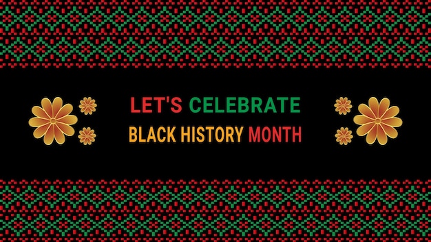 La conception de vecteurs de publication sur les médias sociaux du mois de l'histoire des Noirs est célébrée chaque année en février