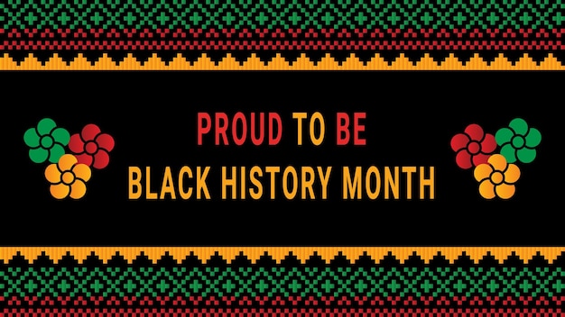 La conception de vecteurs de publication sur les médias sociaux du mois de l'histoire des Noirs est célébrée chaque année en février