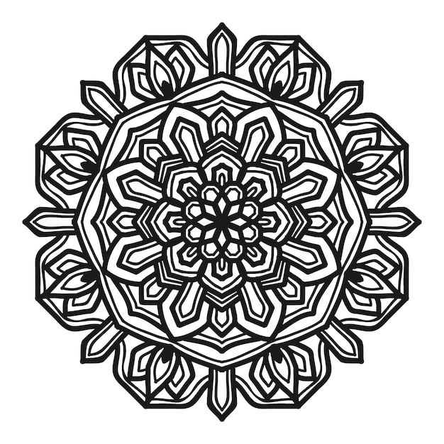 Conception De Vector Illustration Fleur Mandala