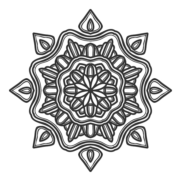 Conception De Vector Illustration Fleur Mandala