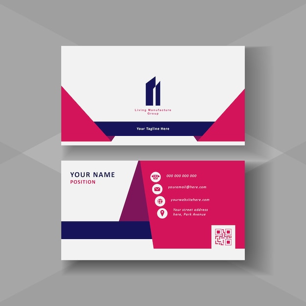 Conception vectorielle créative de cartes de visite professionnelles modernes