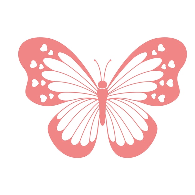Vecteur conception vectorielle du cœur de papillon svg