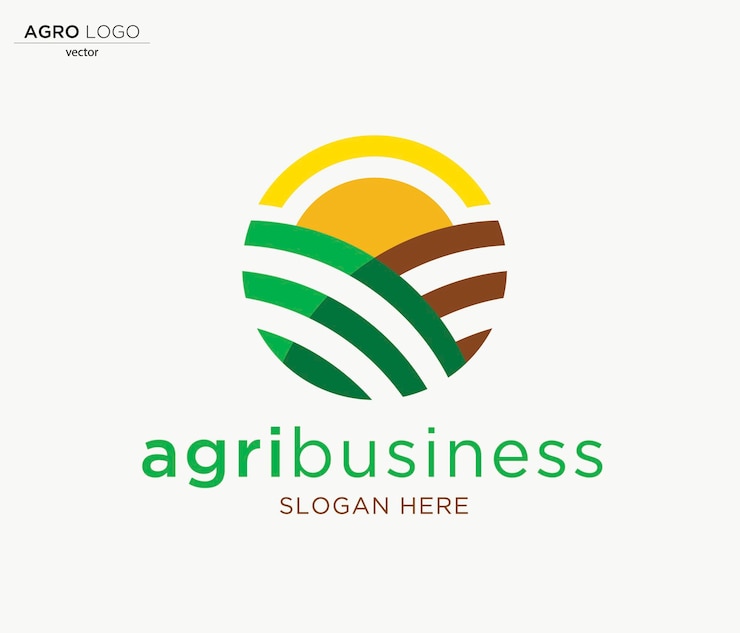 Vecteur conception vectorielle du logo de l'entreprise agricole