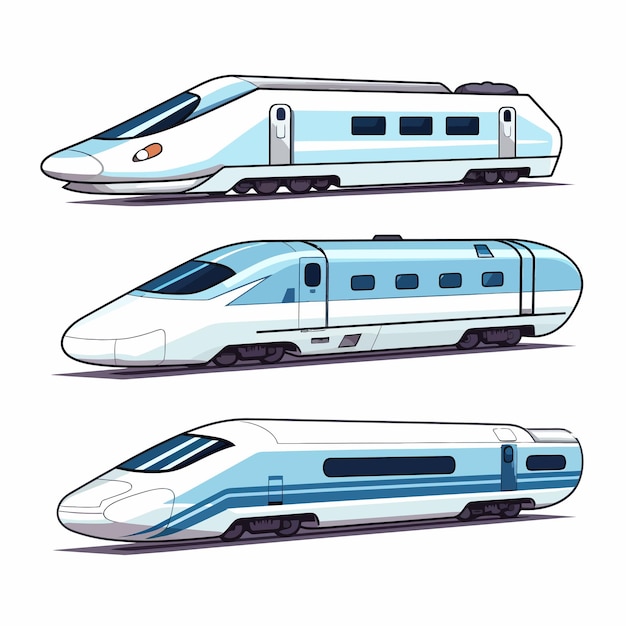 Vecteur conception vectorielle du train ferroviaire à grande vitesse