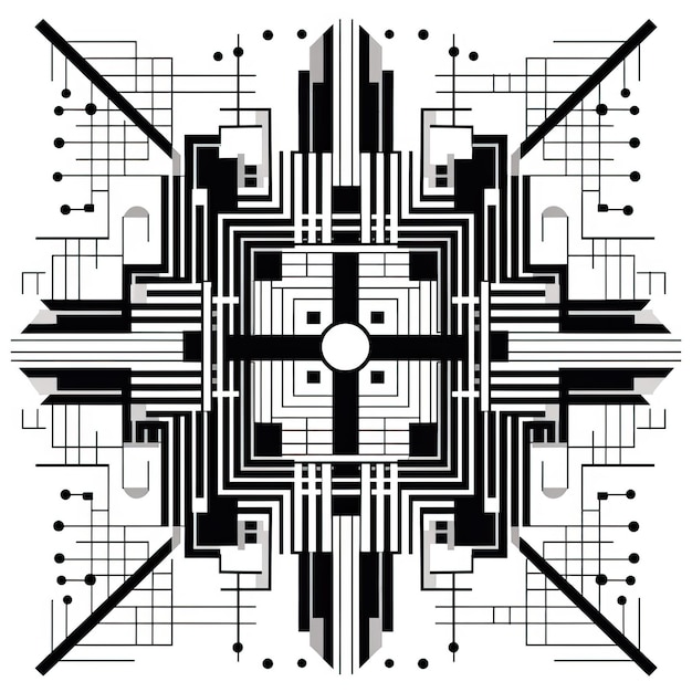 Conception Vectorielle Géométrique Art Smybol Icône Plate Sur Fond Blanc
