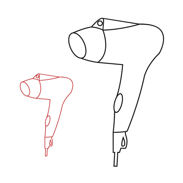 Vecteur conception vectorielle de l'icône du sèche-cheveux