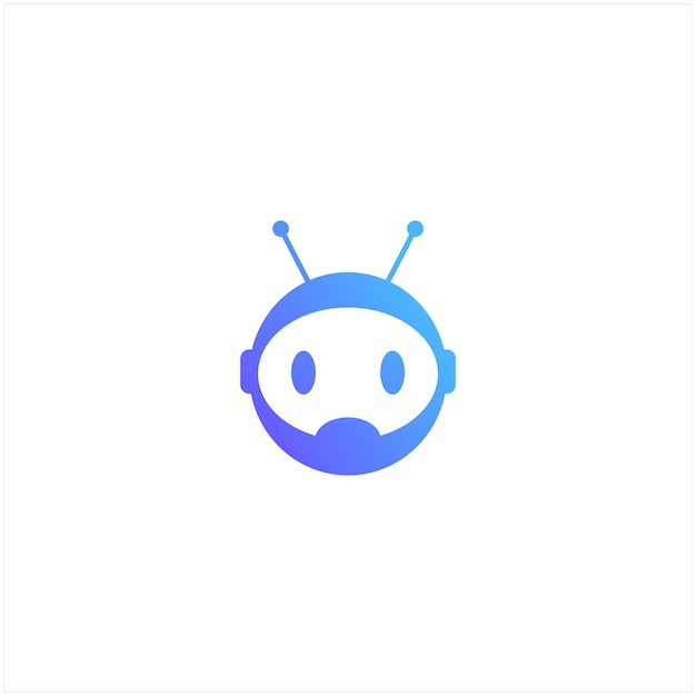 conception vectorielle de l'icône de la tête du robot