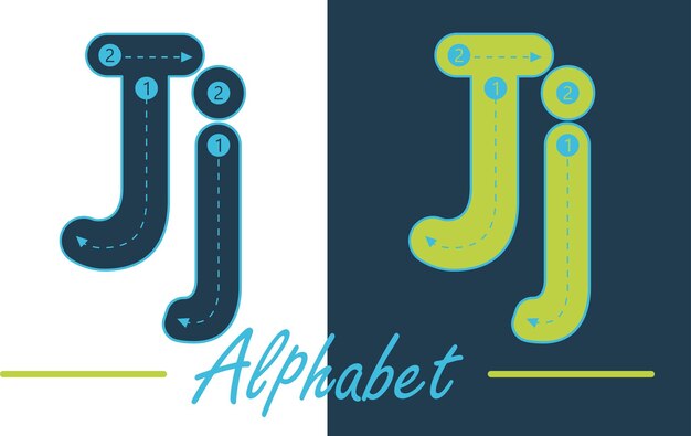 Vecteur conception vectorielle des lettres anglaises de l'alphabet.
