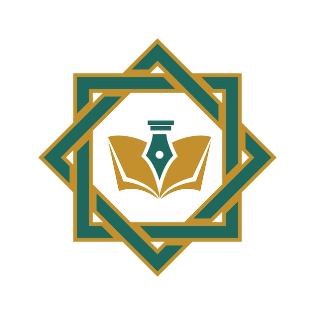 Conception Vectorielle De Modèle De Logo D'école Islamique