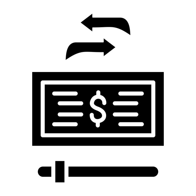 Conception vectorielle Montant minimum de la transaction Style de l'icône