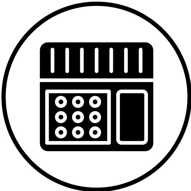 Conception vectorielle Numéro automatique Style d'icône