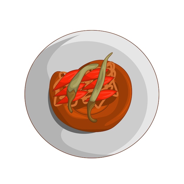 conception vectorielle de plats latino-américains typiques à base de pain et de sauce