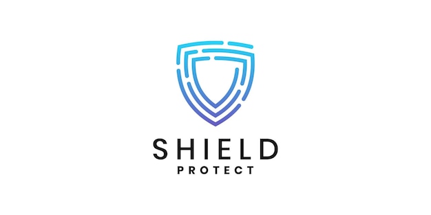 Conception vectorielle de la protection du logo du bouclier