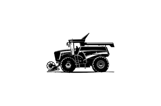 Conception vectorielle de la silhouette des équipements agricoles