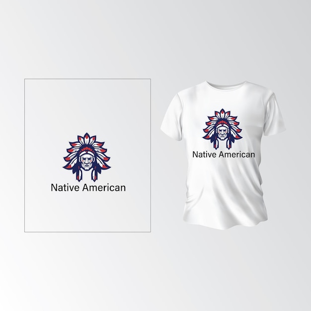 Conception Vectorielle De T-shirts Amérindiens