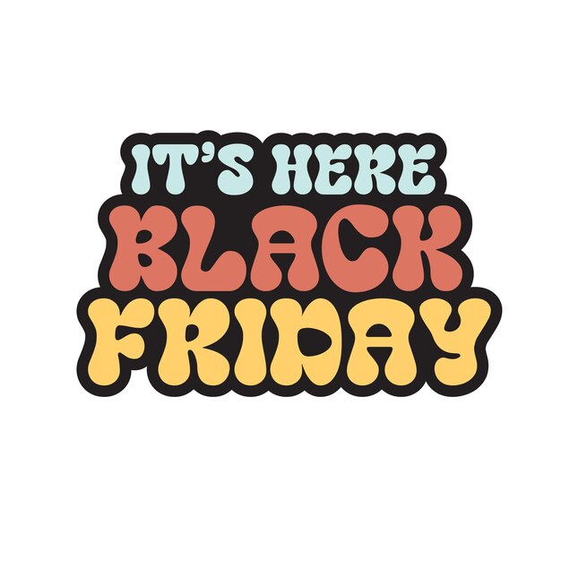 La conception vectorielle de la typographie du Black Friday