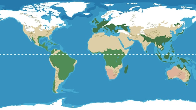 Vecteur conception de vignettes avec carte du monde